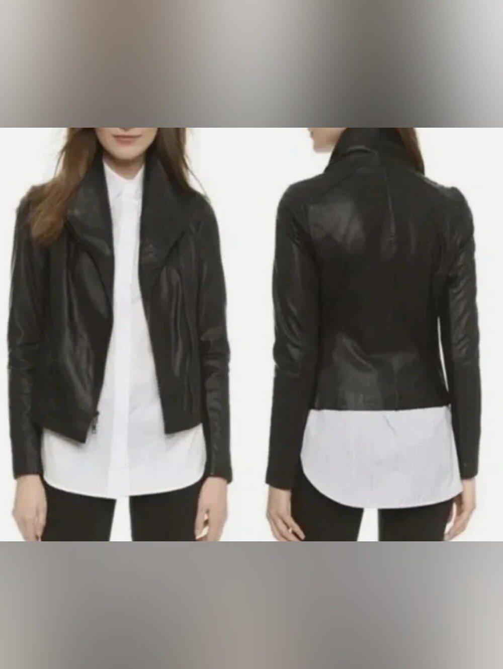 Vince Green Lamb Leather Scuba Jacket Size XS P2P 18